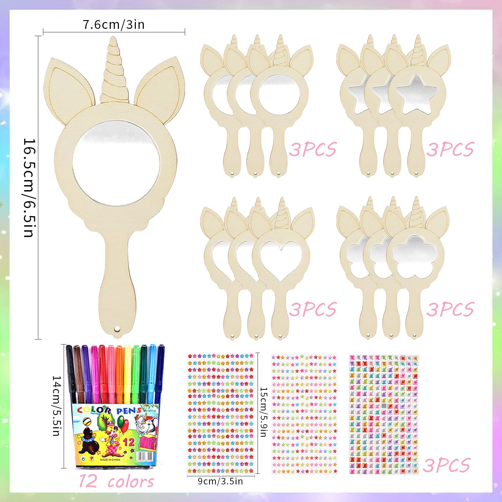 Manualidades Niños 3 Años Kit De Pintura Para Niños Unicornio - 6 Figuras, 6 Pinturas, 1 Pincel, Manualidades Para 3 Años Manualidades Adultos