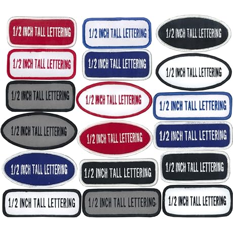 Personalized Embroidered Name Patches for Uniform or Work Shirts