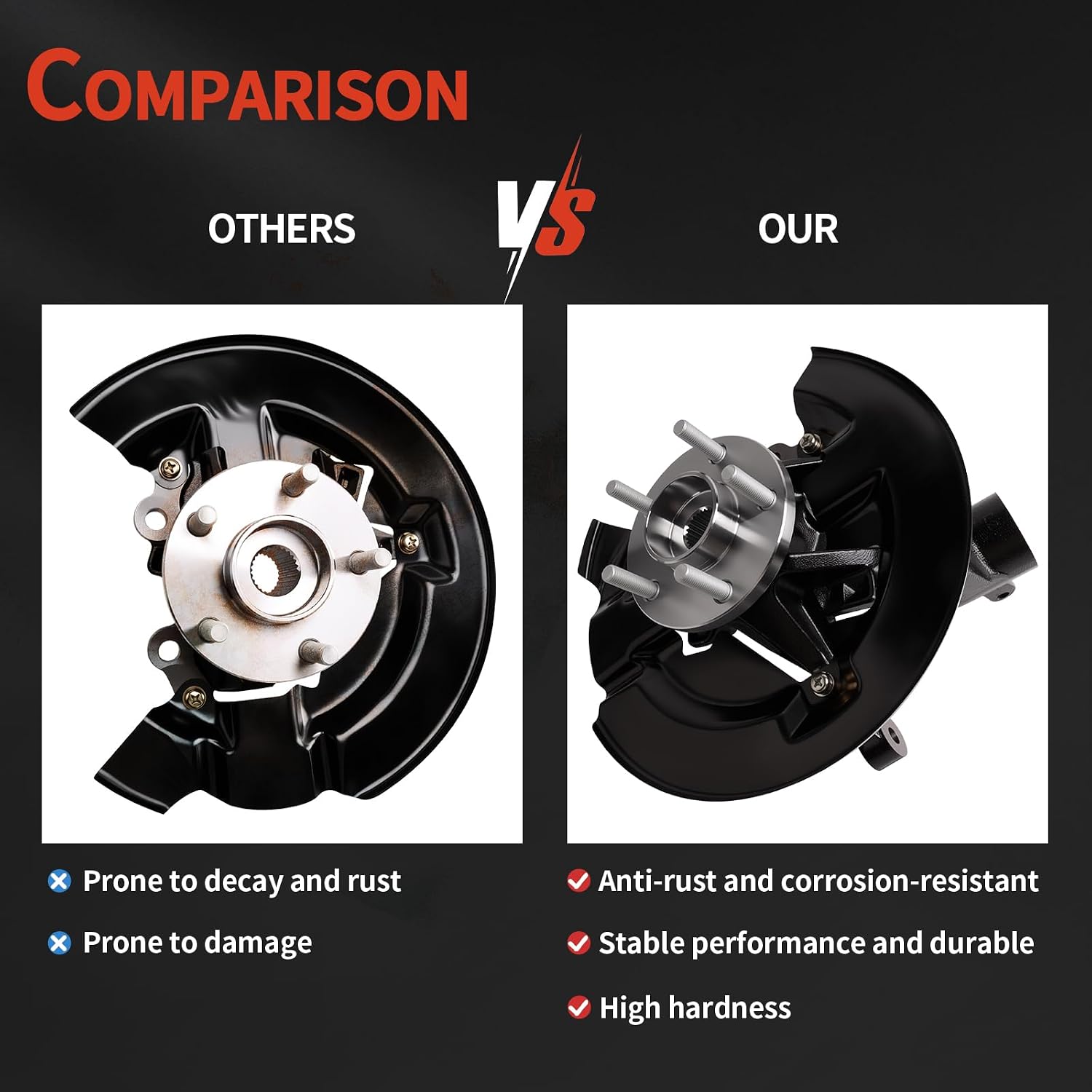 Front Left Wheel Bearing Hub Steering Knuckle Assembly for 2013-2019 Escape