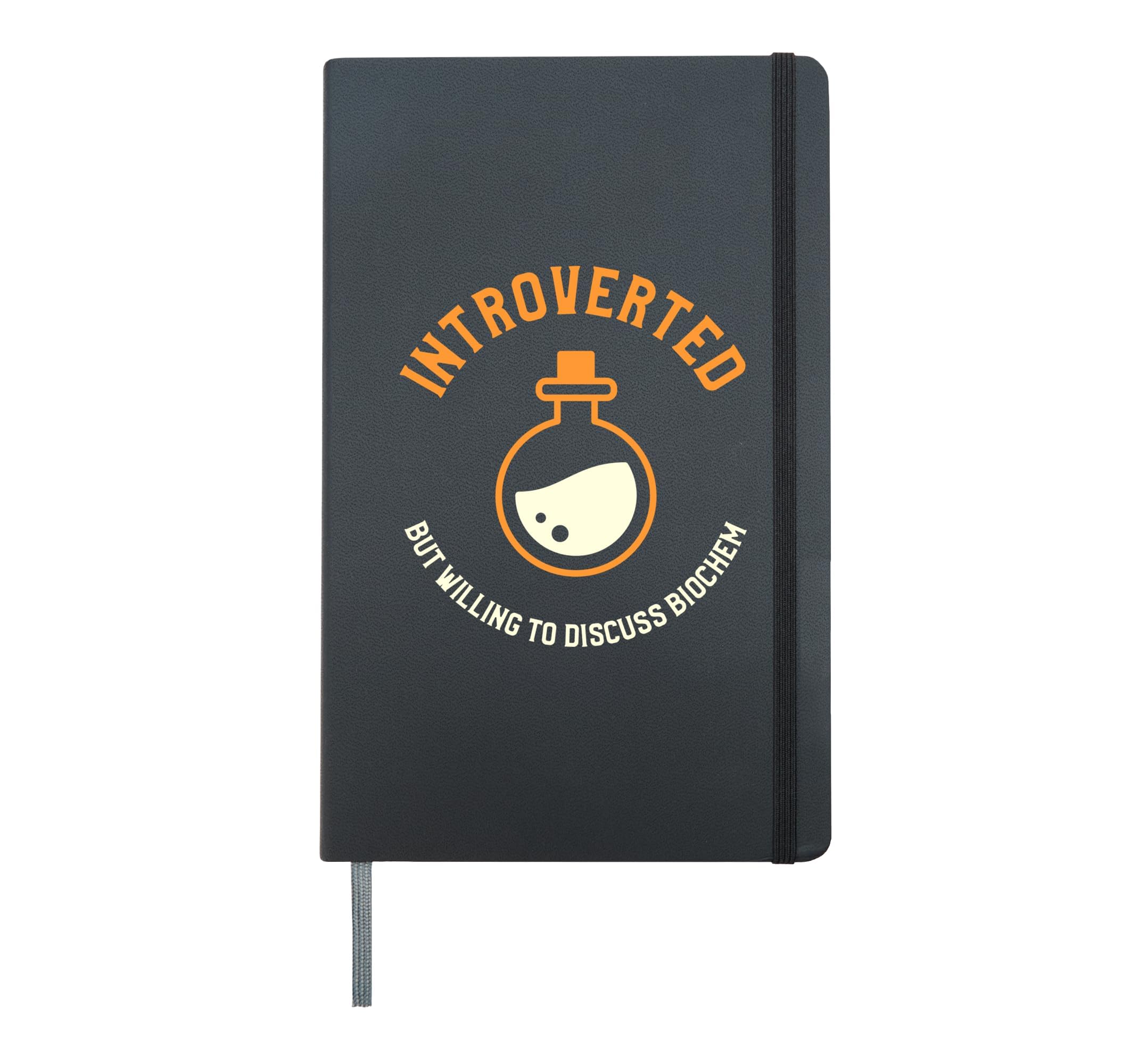 Introverted But Willing To Discuss Biochem Biochemist Hardcover Journal, Black