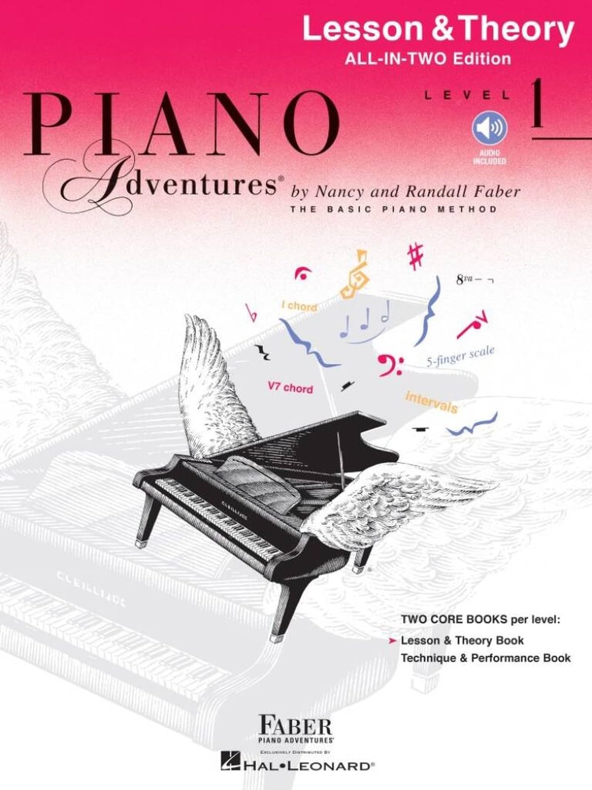 Piano Adventures: Lesson & Theory Level 1 - All in Two Edition | Easy Piano Sheet Music Book with 54 Anglicised Songs | Piano Method Theory Practice for Students and Teachers
