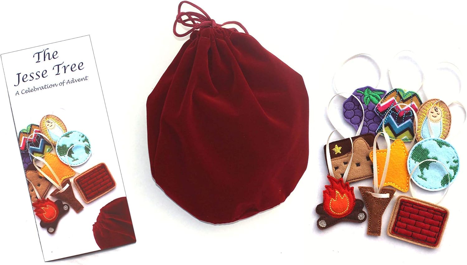 DIY Felt Embroidered Jesse Tree Ornaments ~ The Advent Jesse Tree (Book not Included)