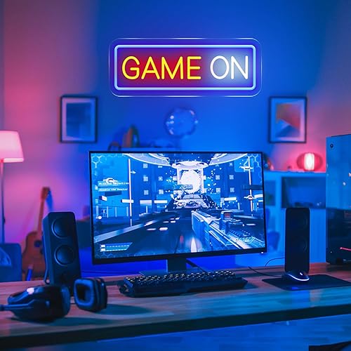 Miniatura 17 de Game Zone - Letreros de neón para decoración de habitación de jugadores, letrero de neón para decoración de pared, dormitorio, sala de juegos, Azul