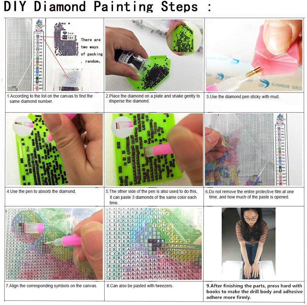 Gem Art Kit 5D Diamond Painting Full Drill Square Dragon