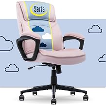 Serta Executive Office Chair with Lumbar Support, Soft Velvet Fabric Chair