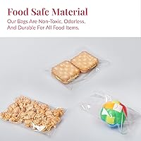 Vista 5 de Prestee Bolsas de celofán transparente autosellantes – Paquete de 200 bolsas de plástico transparente para embalaje, golosinas, regalos y bolsas