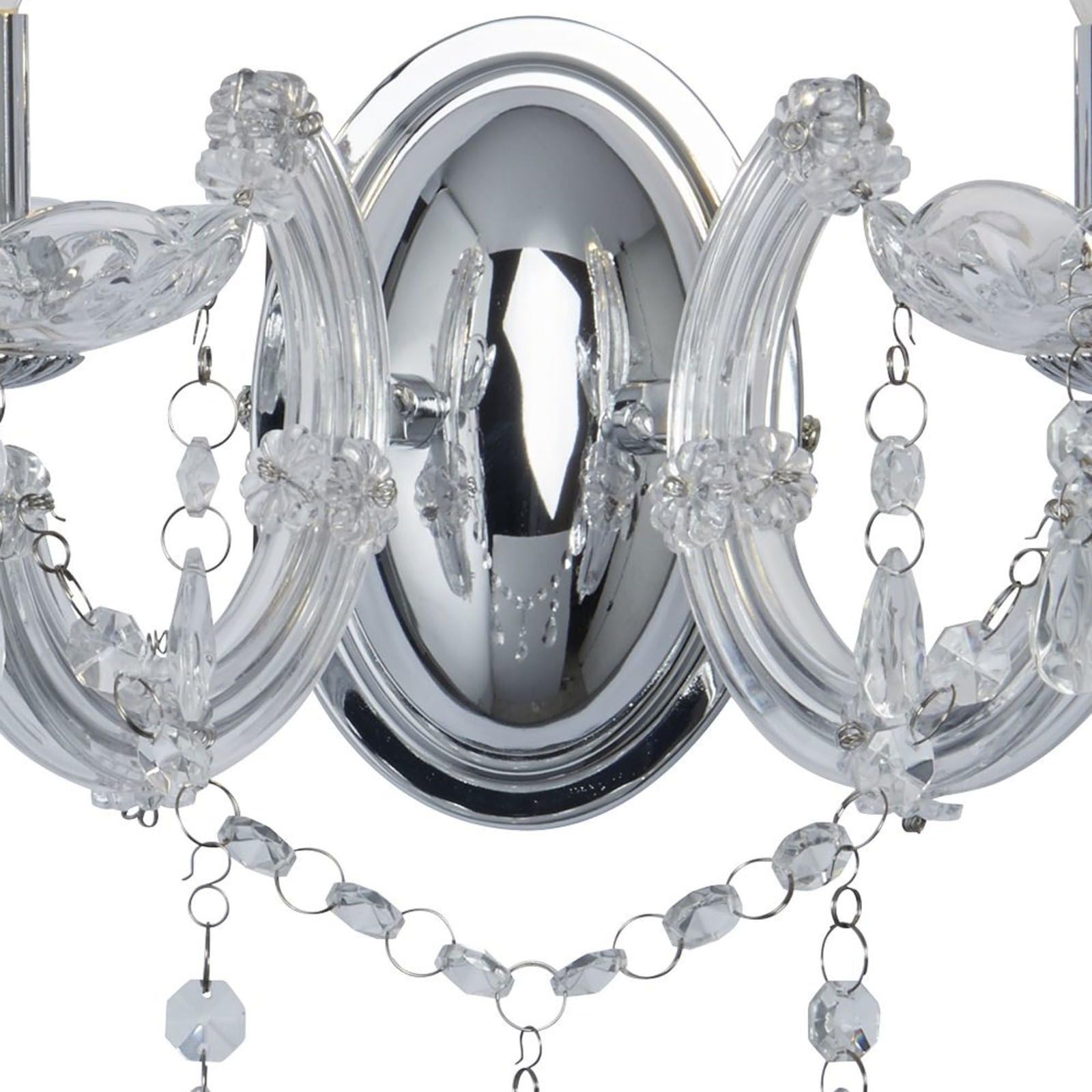 Lampadario da parete in cristallo di vetro Lampada cromata Illuminazione soggiorno Lampada da corridoio Proiettore 399-2
