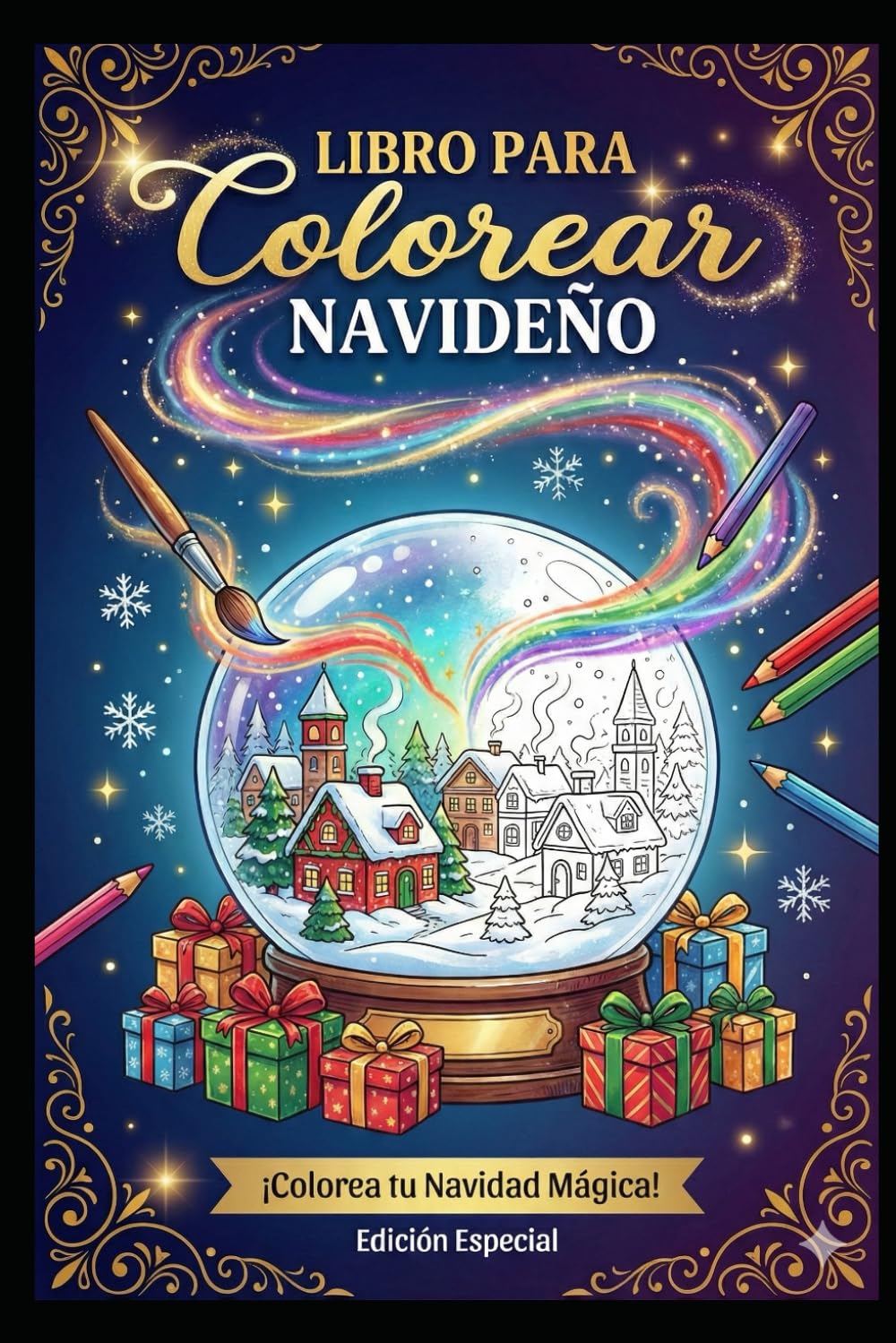 Libro para colorear navideño