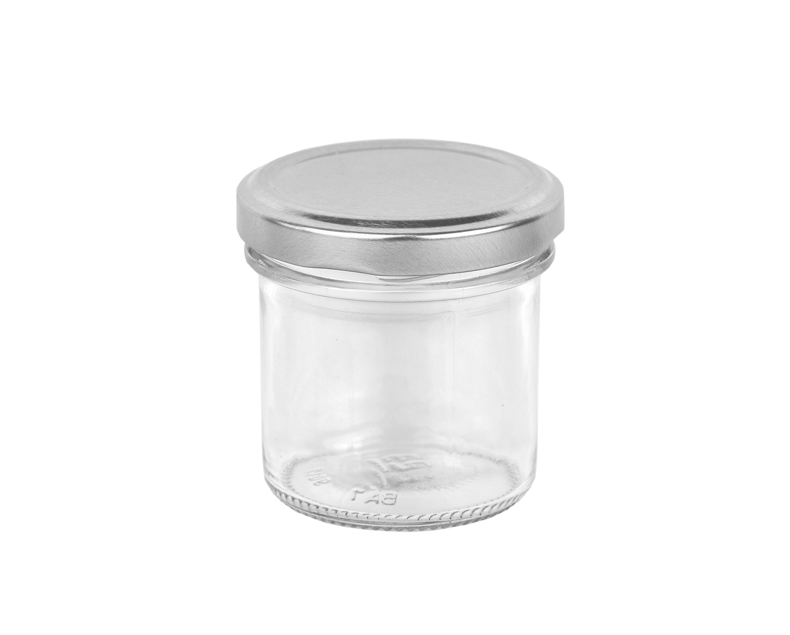 MamboCat 75er Set Sturzgläser 167 ml Deckelfarbe Silber to 66 inkl. Diamant Gelierzauber Rezeptheft, Marmeladengläser, Einmachgläser, Einweckgläser, Gläser