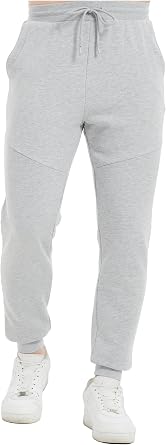Tronjori Mens High Waisted Fleece Sweatpants Fall Winter Athletic Jogger Pants Lounge Trousers Elastic Waistband