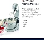 Kenwood KMC011 Kitchen Machine 750W Stainless Steel Stand Mixer with 3 Stainless Steel Bowl Tools