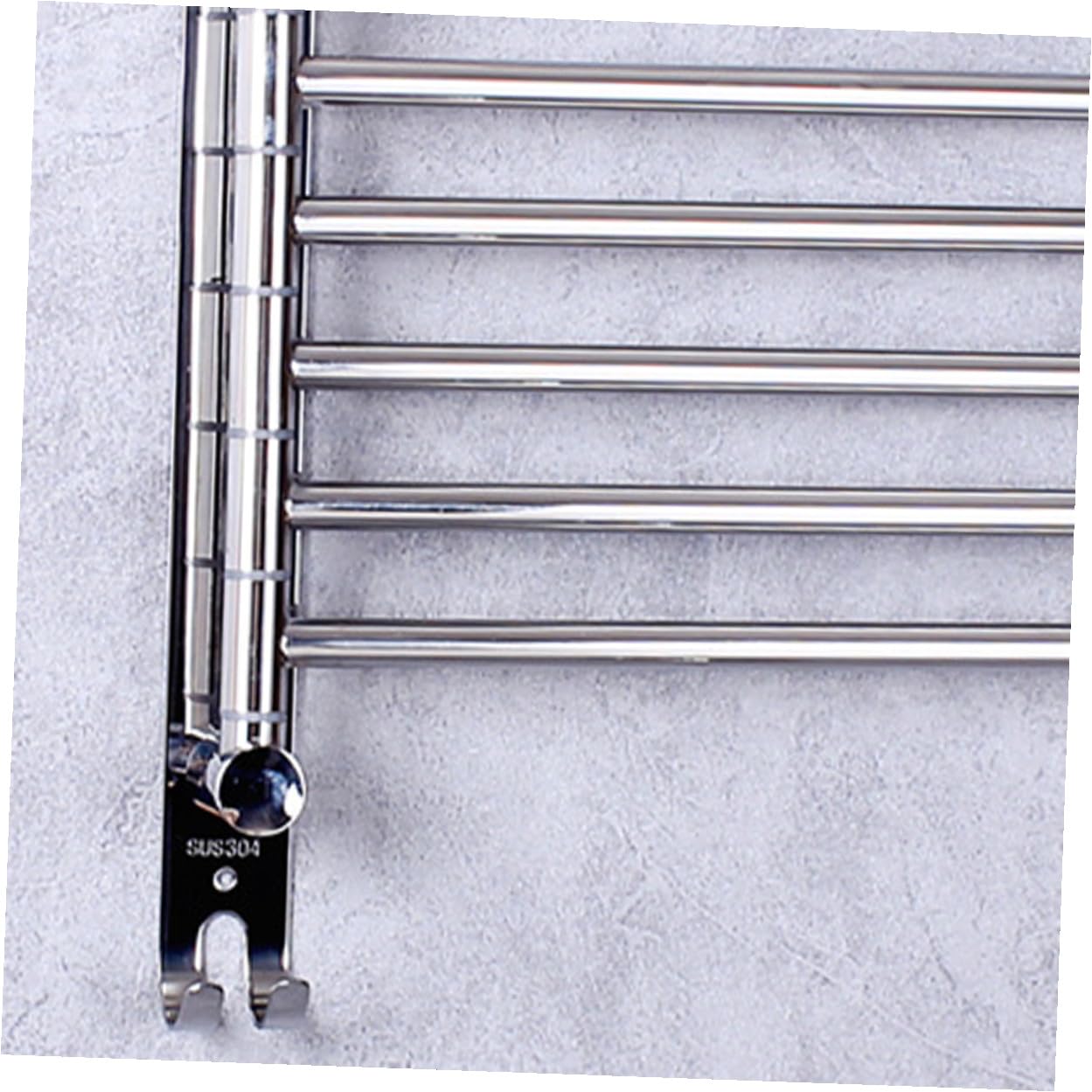 NUOBESTY Portasciugamani Parete Rotante in Acciaio Inox Aste Portaoggetti da Bagno Design Compatto e Antiruggine