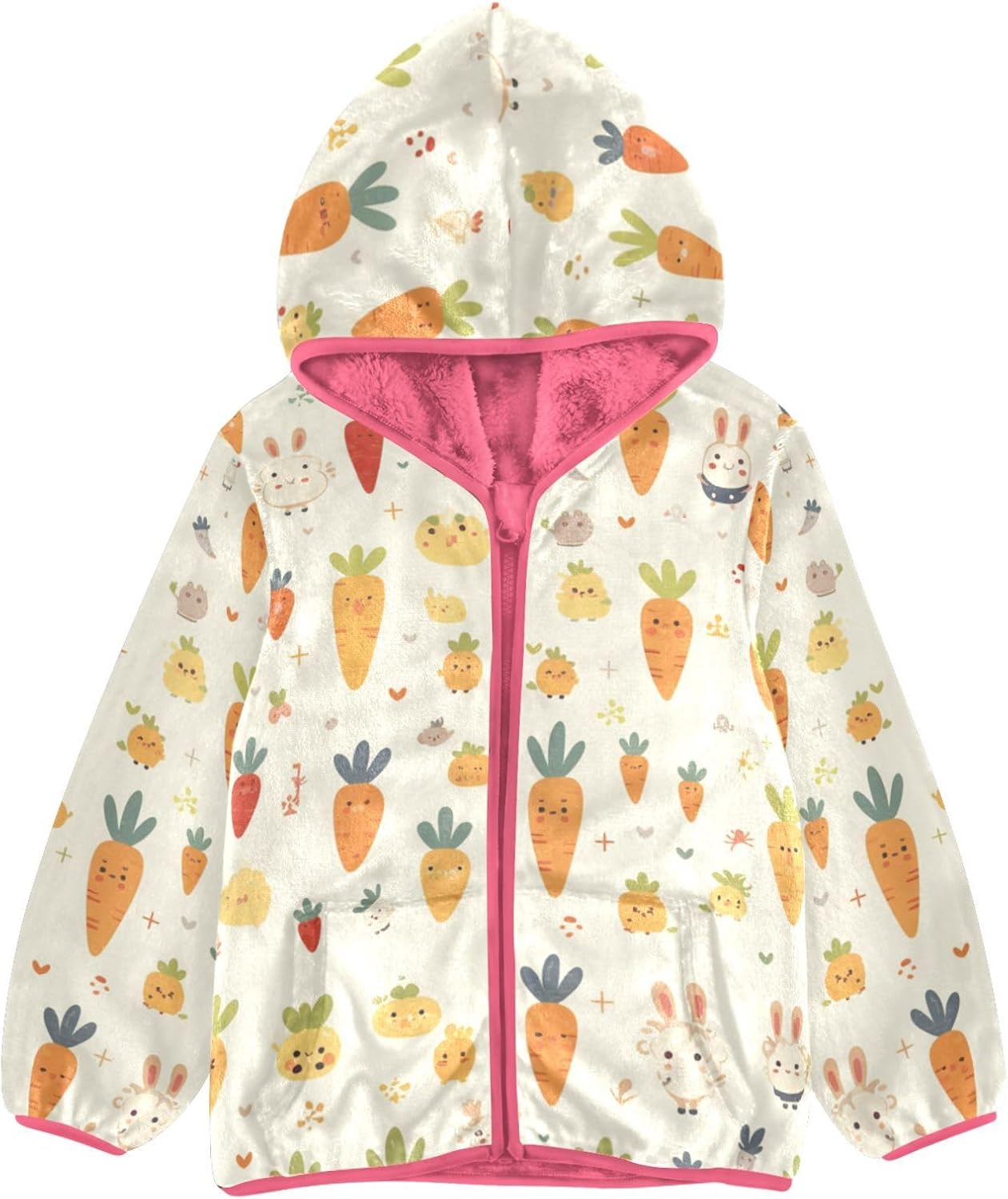 GuoChe Dog Carrots Sherpa Lined Toddler Hoodie