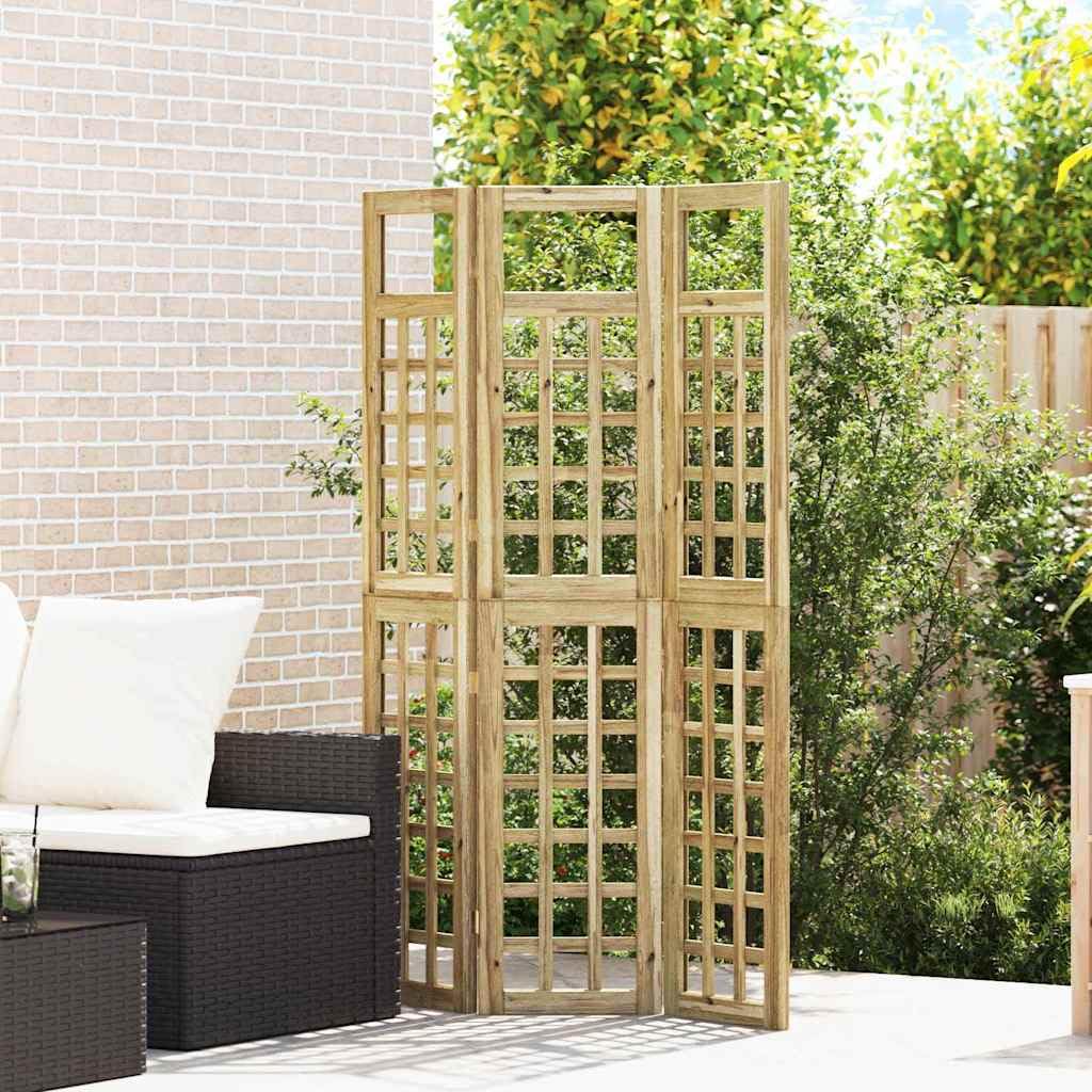 Brise-vue en pin massif marron miel de 180 cm | Paravent intérieur en bois noble