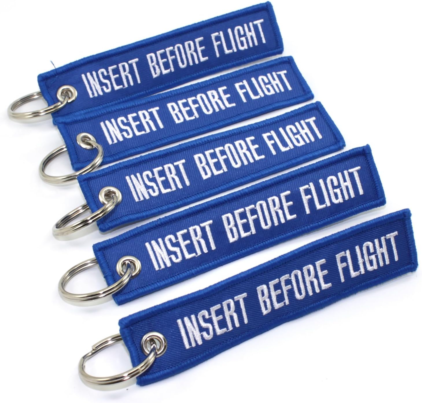 Insert Before Flight Keychain - Blue - 5pcs