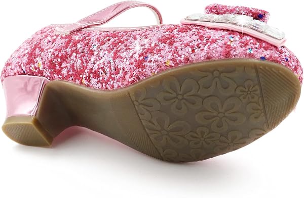 mama stadt Prinzessin Schuhe Mädchen Glitzer Schuhe Kinder Stöckelschuhe Mädchen Pailletten Prinzessin Cosplay Schuhe Partys Hochzeiten Klett Sandalen Elegante Mädchen Schuhe mit Absatz - 5