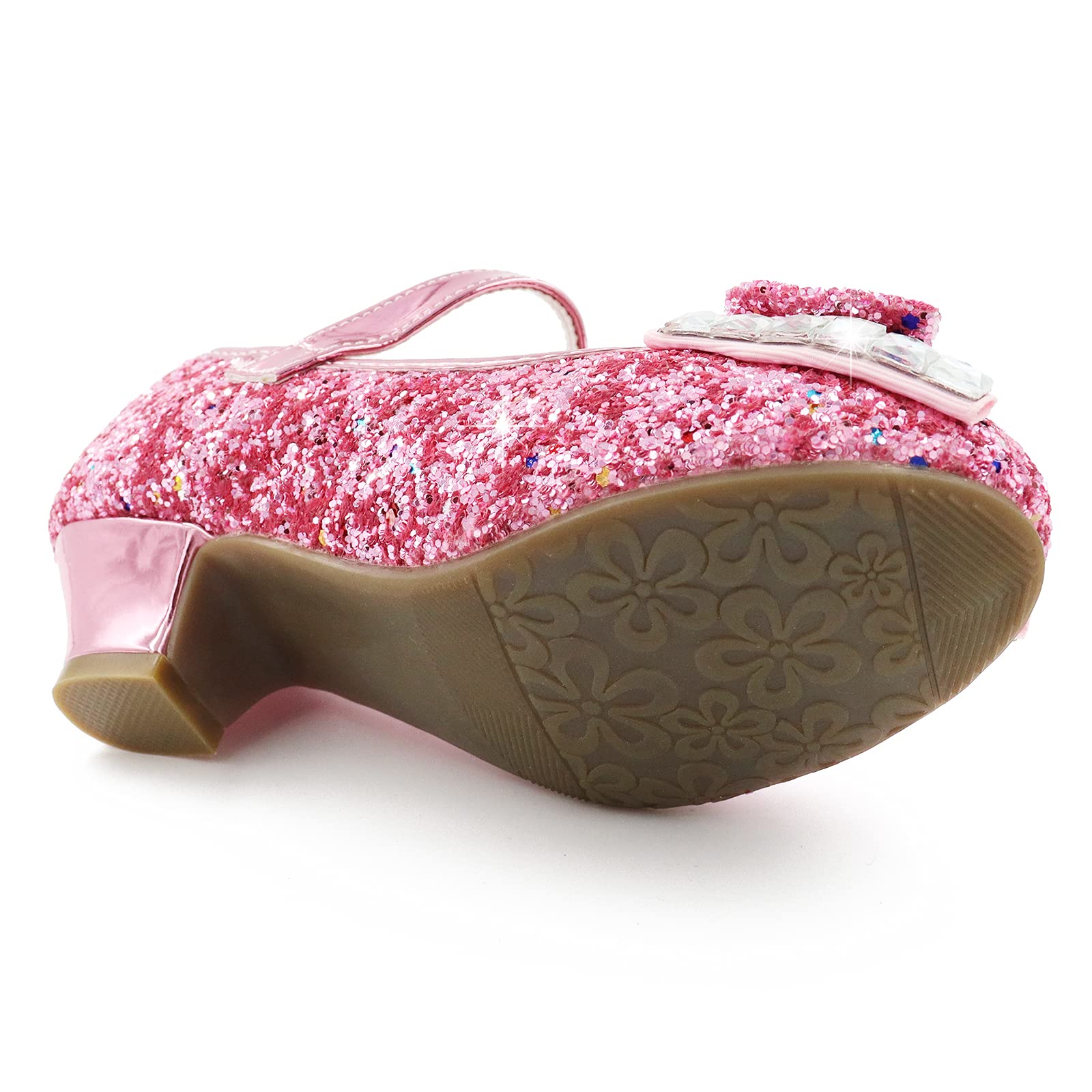Chaussure Princesse Fille Talon Enfant Fille Princesse Cosplay Chaussures Paillettes Chaussure Deguisement Princesse Fille Chaussure à Talon Fille pour Mariages et Fêtes - 5