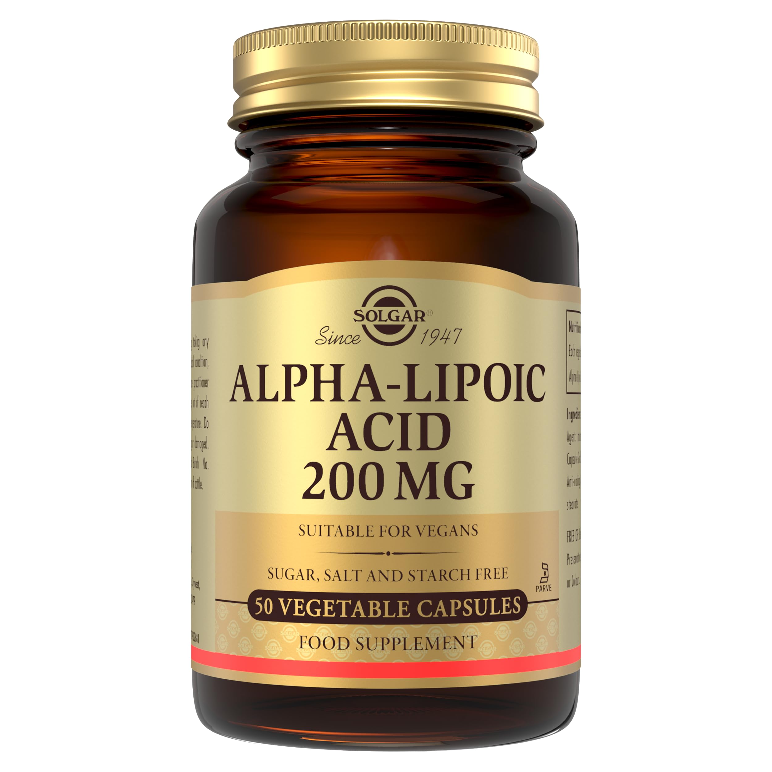 Solgar Alpha Lipoic Acid 200 mg - 50 Veg Capsules