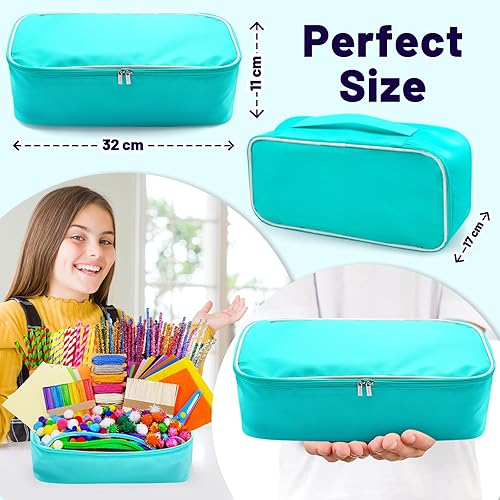 Miniatura 3 de FUNZBO Suministros de manualidades para niñas de 3, 4, 5, 6, 7, 8, 9 años, kit de manualidades con limpiapipas, pompones y herramientas de