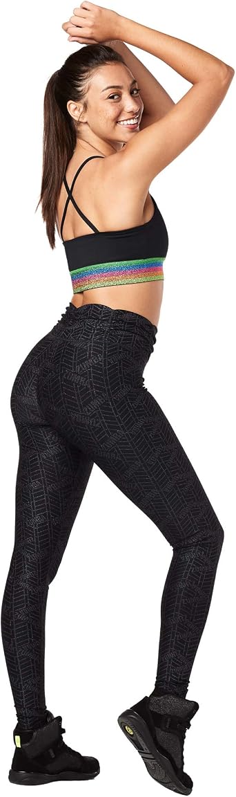 Zumba Womens Zumba High Waisted Leggings for Women Dance Compression Butt Lift Workout Pants