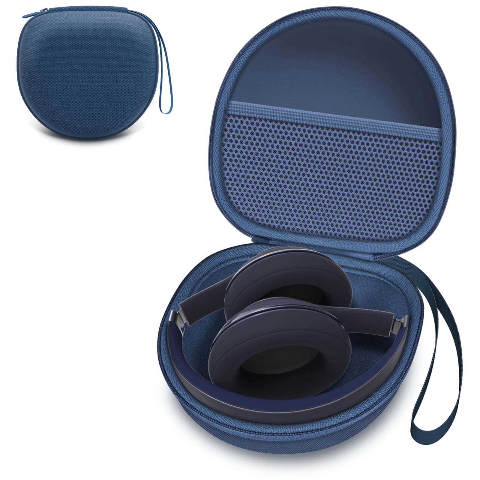 Headphone Headset Case for Folding Headphone, Dark Blue