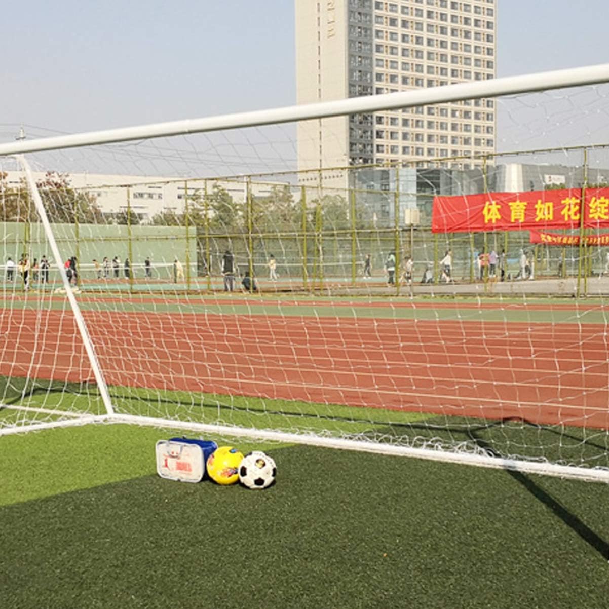 GALPADA 3m Person Sturdy Replacement Soccer Net Sports Training Net for Backyard Play Lightweight and Portable Football Goal for Boys and Girls for Practice and Outdoor Use