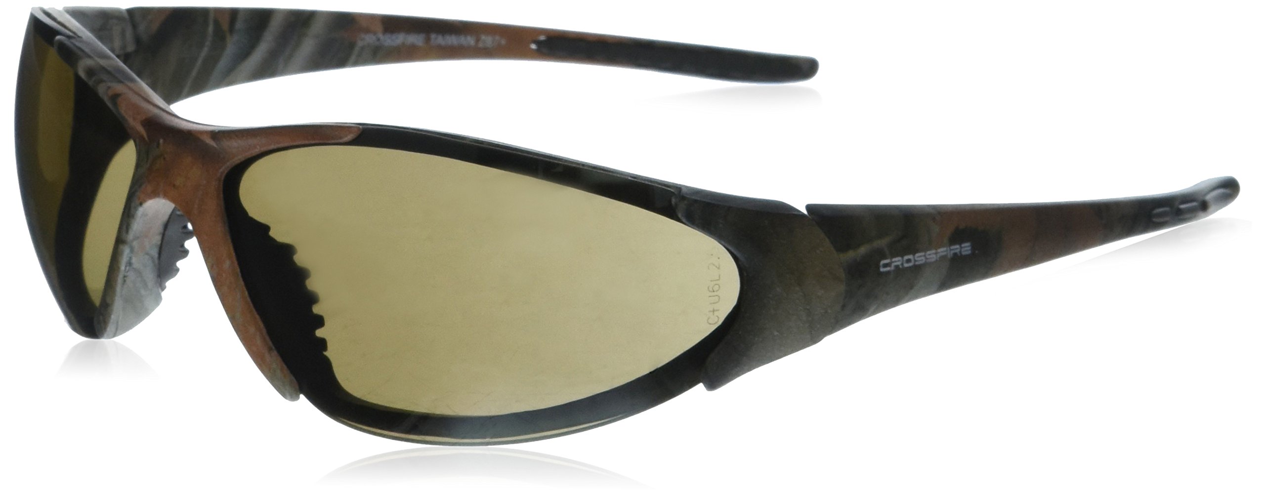 Crossfire 18146 Core Safety Glassese HD Brown Lens - Woodland Camo Frame