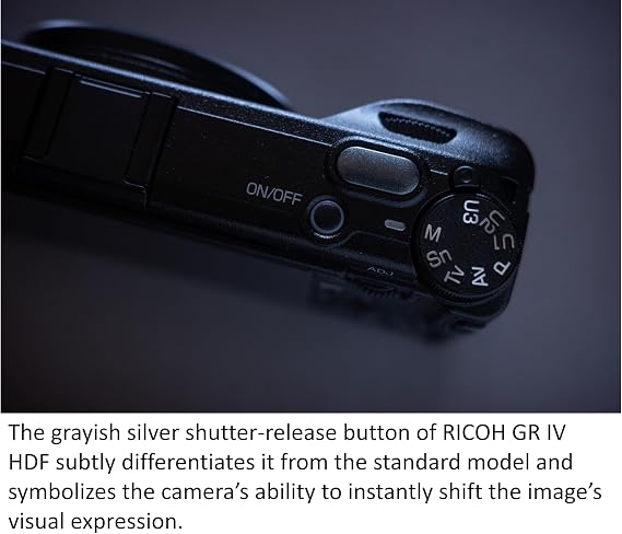 RICOH GR IV HDF Premium Digital Compact Camera with a Built-in Highlight Diffusion Filter, 25.7MP APS-C Size CMOS Sensor, 28mm F2.8 GR Lens (in 35mm Format), in-Body SR, New GR Engine