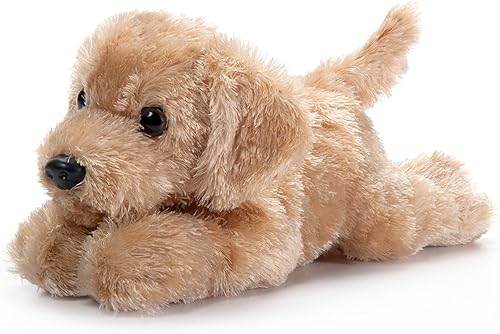 The Petting Zoo Peluche de perro Labrador amarillo, regalos para niños, animales de vida silvestre Scoopz, juguete de peluche para perro, 8 pulgadas