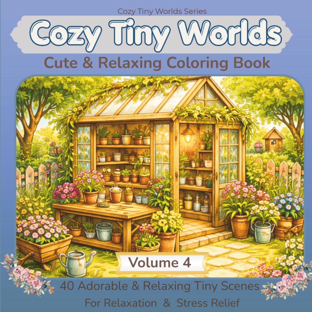 Fantasy Fairy Kingdoms Coloring Book: Magical Witch Village: 40 Cozy Witchy Coloring Pages with Potions, Lanterns & Enchanted Homes