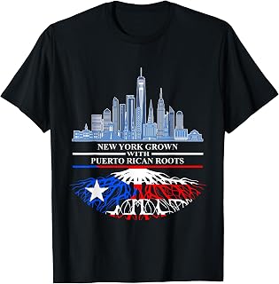 New Yorker Half Puerto Rican New York City Puerto Rico Flag T-Shirt