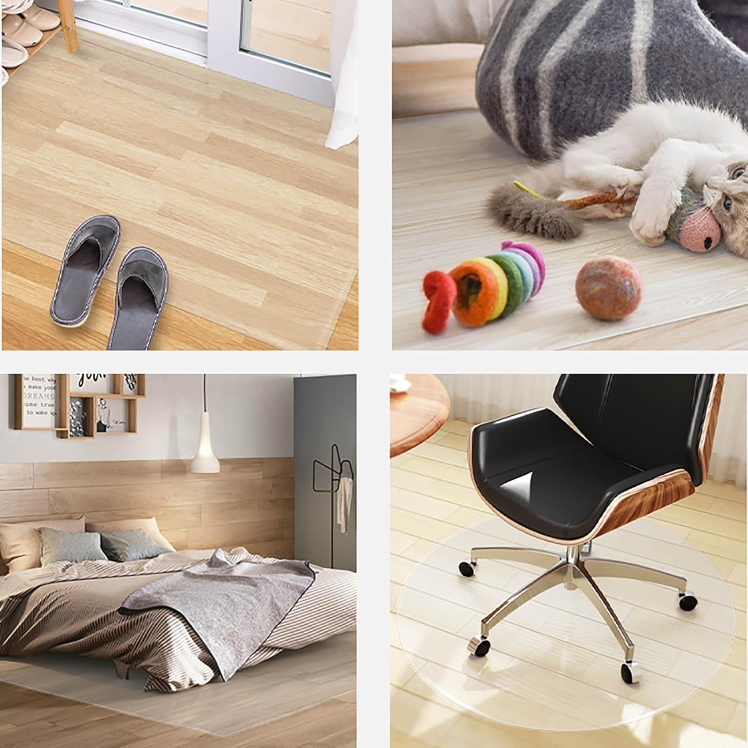 PVC Clear Office Chair Mat For Hard Floor 0.06in Thick Clear Desk Mat 20x20in 24x32in 28x40in 32x36in Floor Protector For Rolling Chair Easy To Clean For Hallway Doorways Living Room(28x55in)