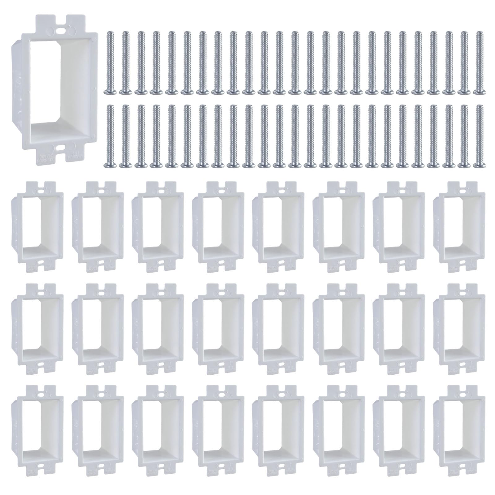 30 Set Electrical Outlet Box Extenders Terminazione Con Viti Accessori Elettrici Casa Per 1 Interruttore a Banda