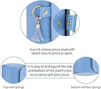 Vista 80 de Vlando Viaggio - Joyero pequeño, caja de almacenamiento para accesorios de viaje A. Gris