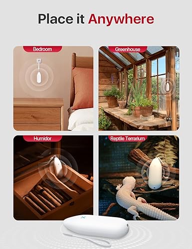 Miniatura 7 de X-Sense Higrómetro Wi-Fi humedad interior, termómetro higrómetro inteligente con monitoreo remoto y control de aplicaciones, sensor de temperatura
