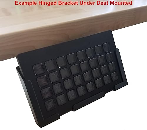 Miniatura 7 de Soporte de montaje universal y soporte con bisagras complementarias para la cubierta Elgato Stream XL de 32 teclas. Diseñado para corredores Sim,