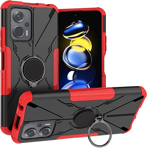 Funda compatible con Xiaomi Redmi Note 11T Pro, funda Poco X4 GT, soporte de anillo de rotación de 360 Kickstand de grado militar, funda a prueba de disponible en Yaxa Mexico