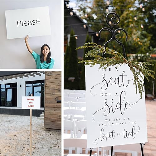 Miniatura 2 de YDisplay Paquete de 3 pósteres en blanco de 24 x 36 pulgadas, tablero de plástico corrugado de 316 pulgadas de grosor para proyectos escolares,