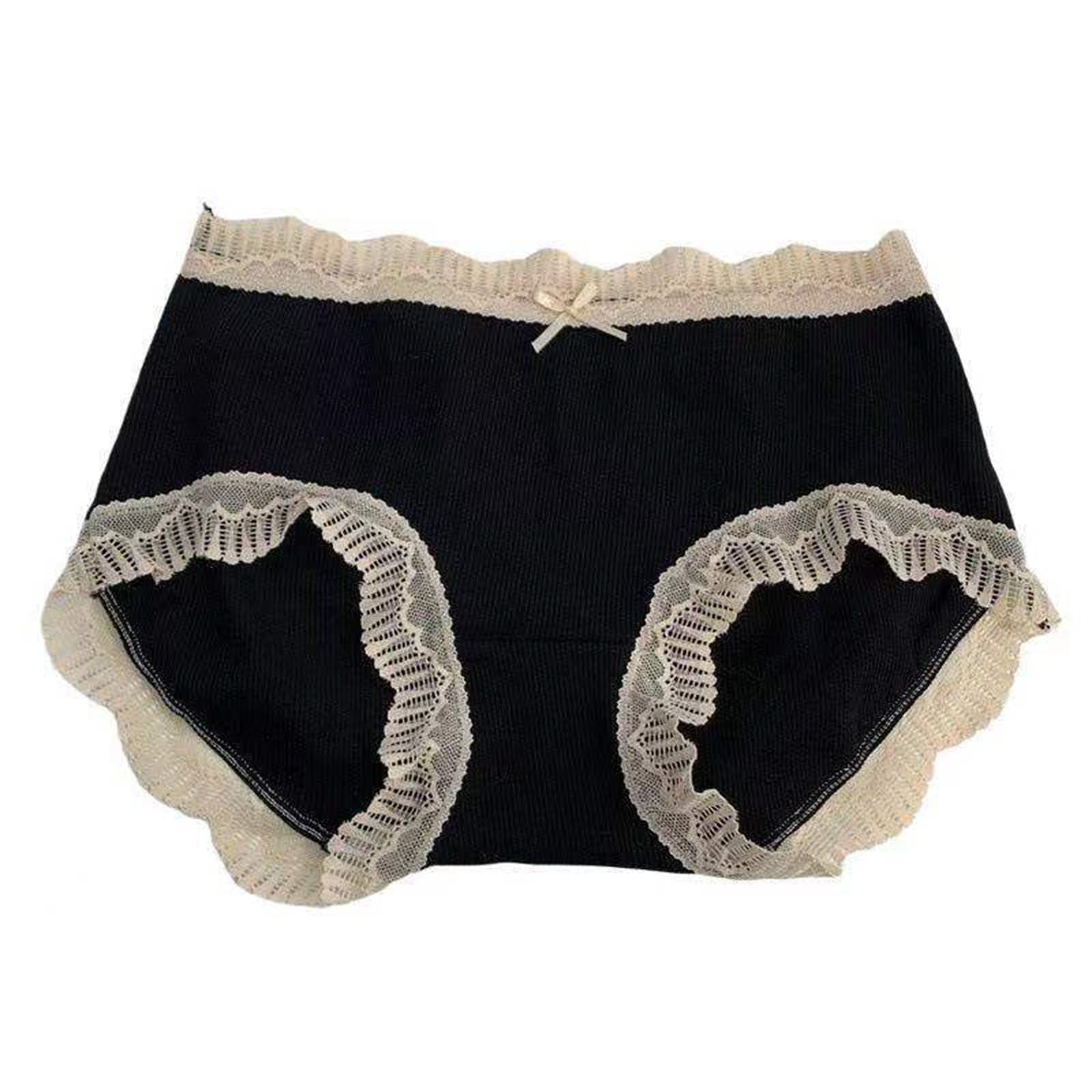 Slip Hipster Donna Slip di Cotone A Strisce retrò A Medio Ascesa Brief da Donna 3 Pacchetti