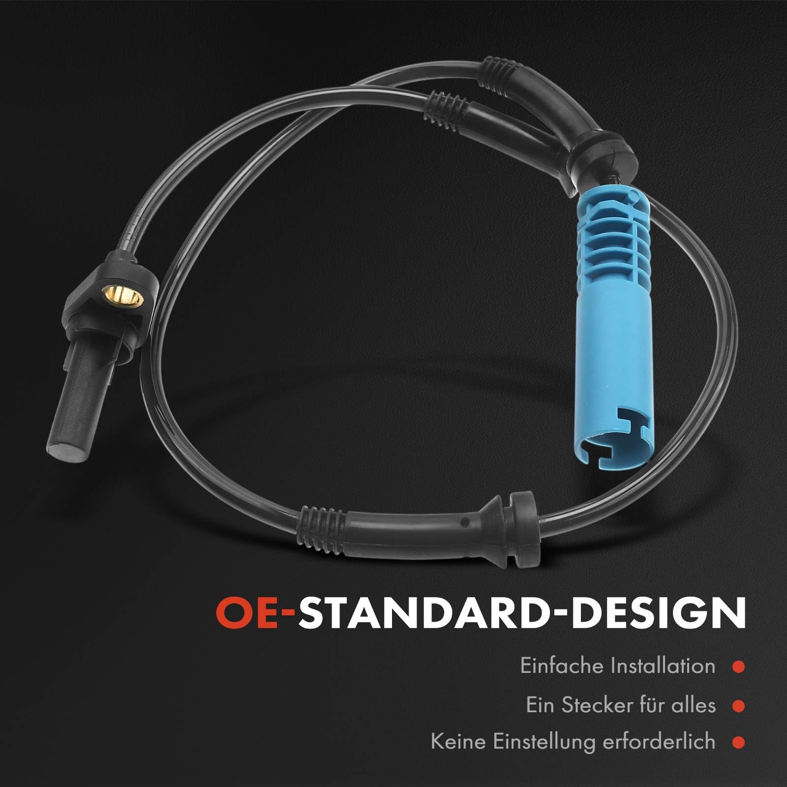 Frankberg 2 sensori ABS per la velocità delle ruote sull'asse anteriore | Compatibile con: Serie 6 Cabrio E64, Serie 6 E63, Serie 5 E60, Serie 5 Touring E61