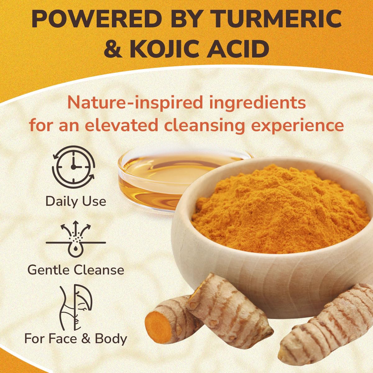 Mydło Turmeric Kojic Kwas do plam, rozjaśniacz nawilżający | Delikatna twarz i ciało, witamina C, retinol, kolagen i kwas hialuronowy, bez parabenów i Sls 100 g x 2 mydło