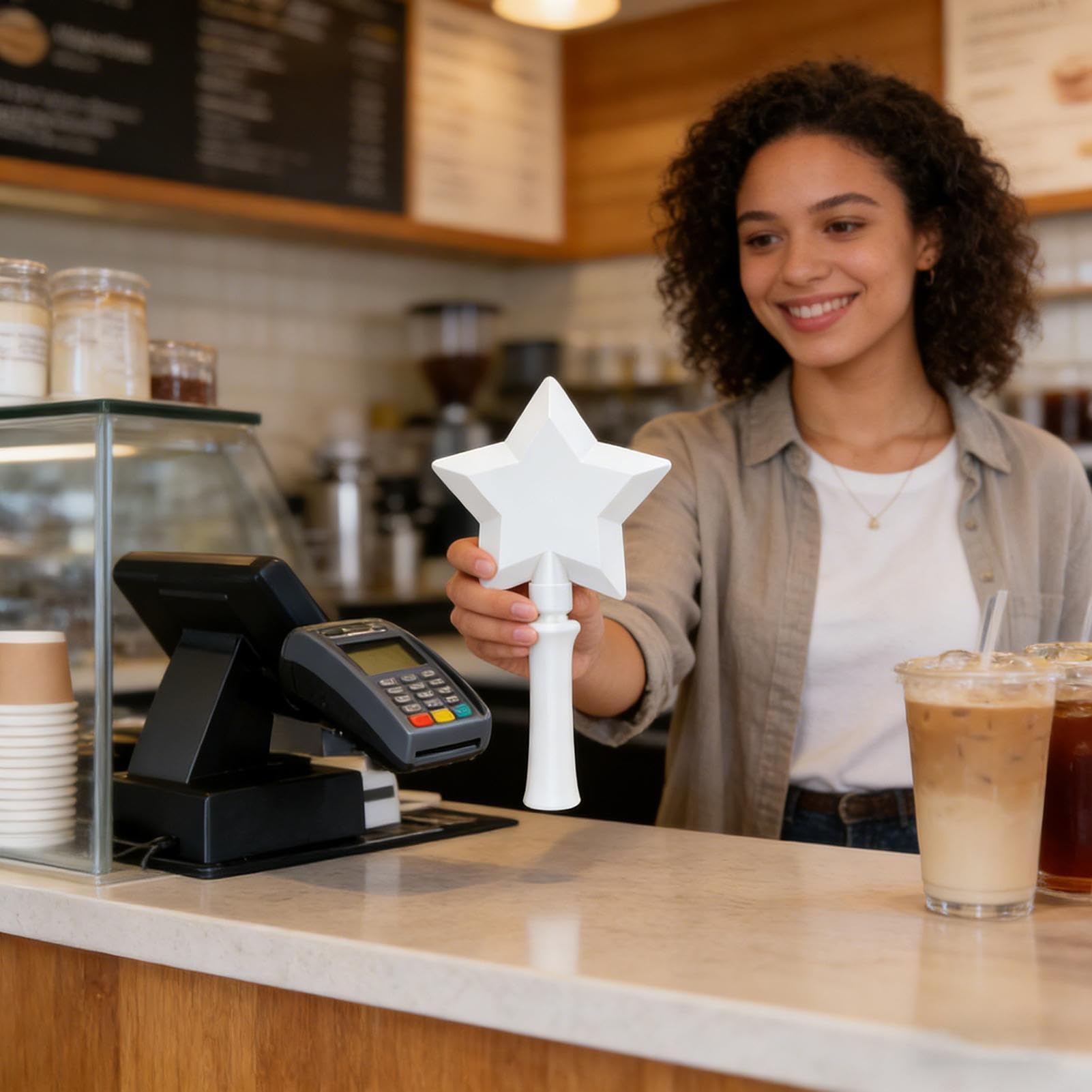 Générique Taps-to-Pay Porta Carta di Credito Stampa 3D Bacchette Magici Retrattile Starlight, per Scherzi di Serata Raves E Cartelle