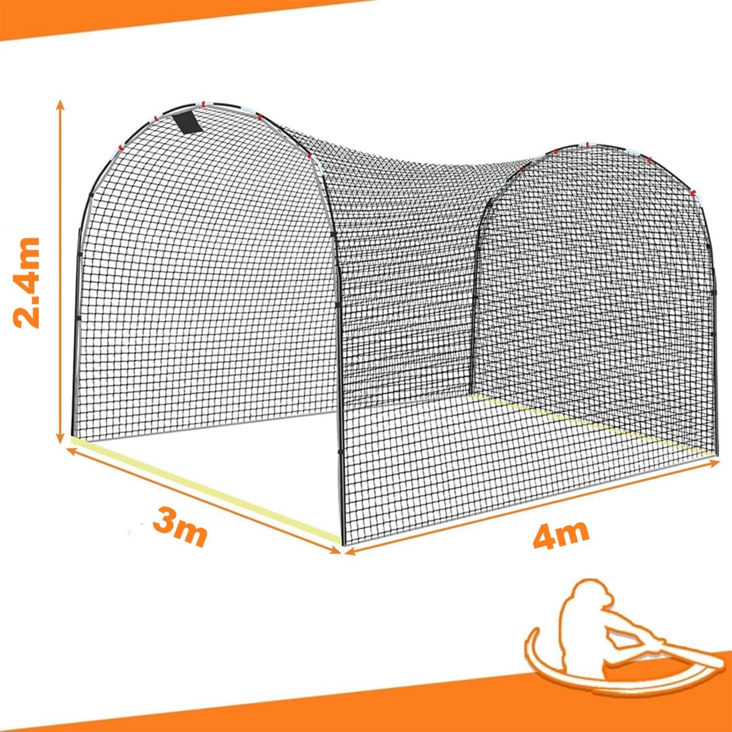 Amazon | OKAYES バッティングケージ 野球ネット 防球ネット 大型