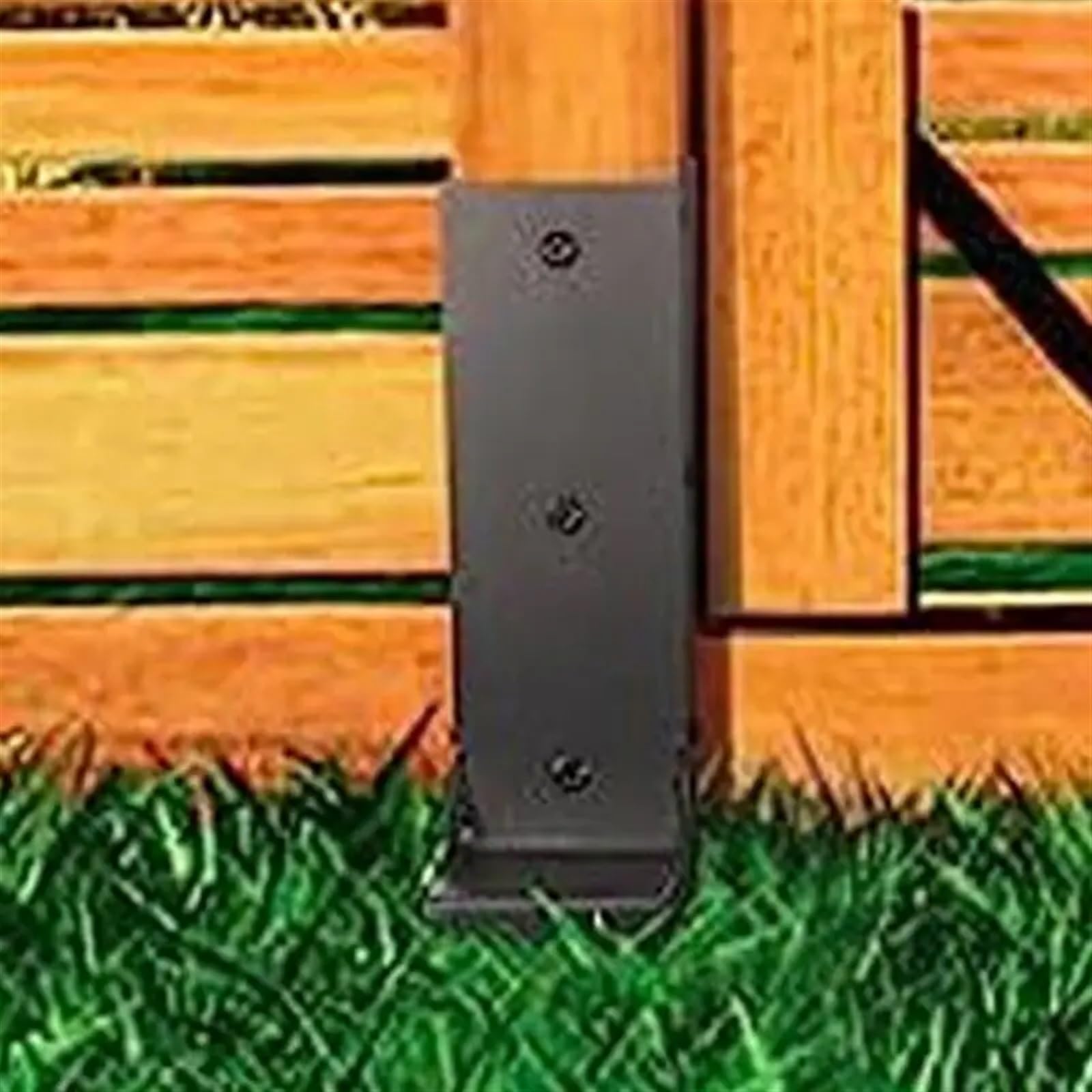 Soportes de Poste de Valla Estabilizador de postes de cerca Soporte de postes de cercas de madera Estacas de tierra Estacas de metal robustas Kit de reparación de postes de cerca for reparar madera