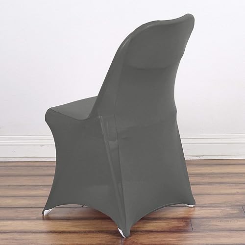 Miniatura 2 de BalsaCircle 10 piezas de fundas plegables para sillas de fiesta, boda, ropa de cama, decoración de ceremonia de comedor, suministros de recepción