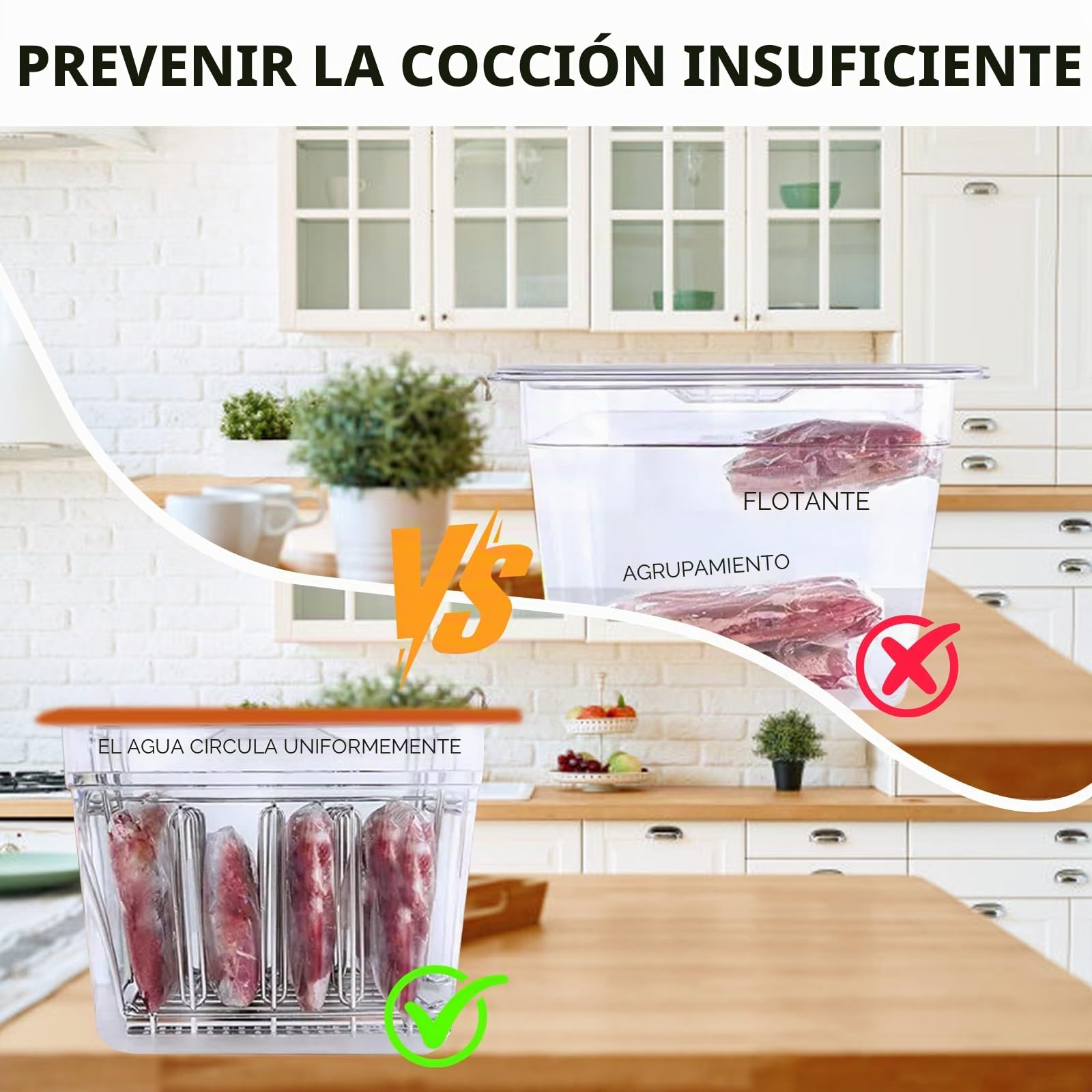 Recipiente Sous Vide 12L, Sous Vide Contenedor con Tapa Manguito Aislante y Estante, Contenedor transparente multifuncional (sin BPA) Adecuado para Pescado, Carne y Verduras