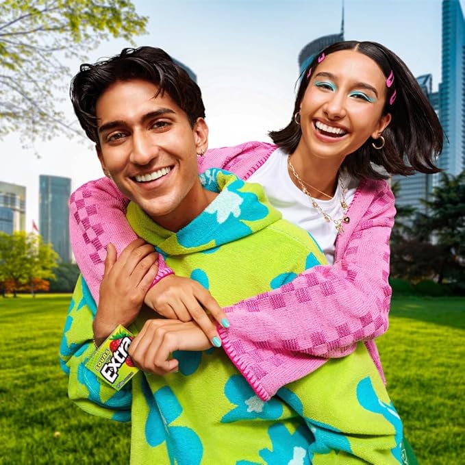 Chicle Sin Azúcar EXTRA Sours Sabor Fresa, Pack de 10 Unidades miniatura 7