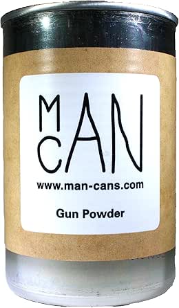 Amazon.com: Gunpowder Scented Mancans Candle in 10 oz Soup Can, Soy ...