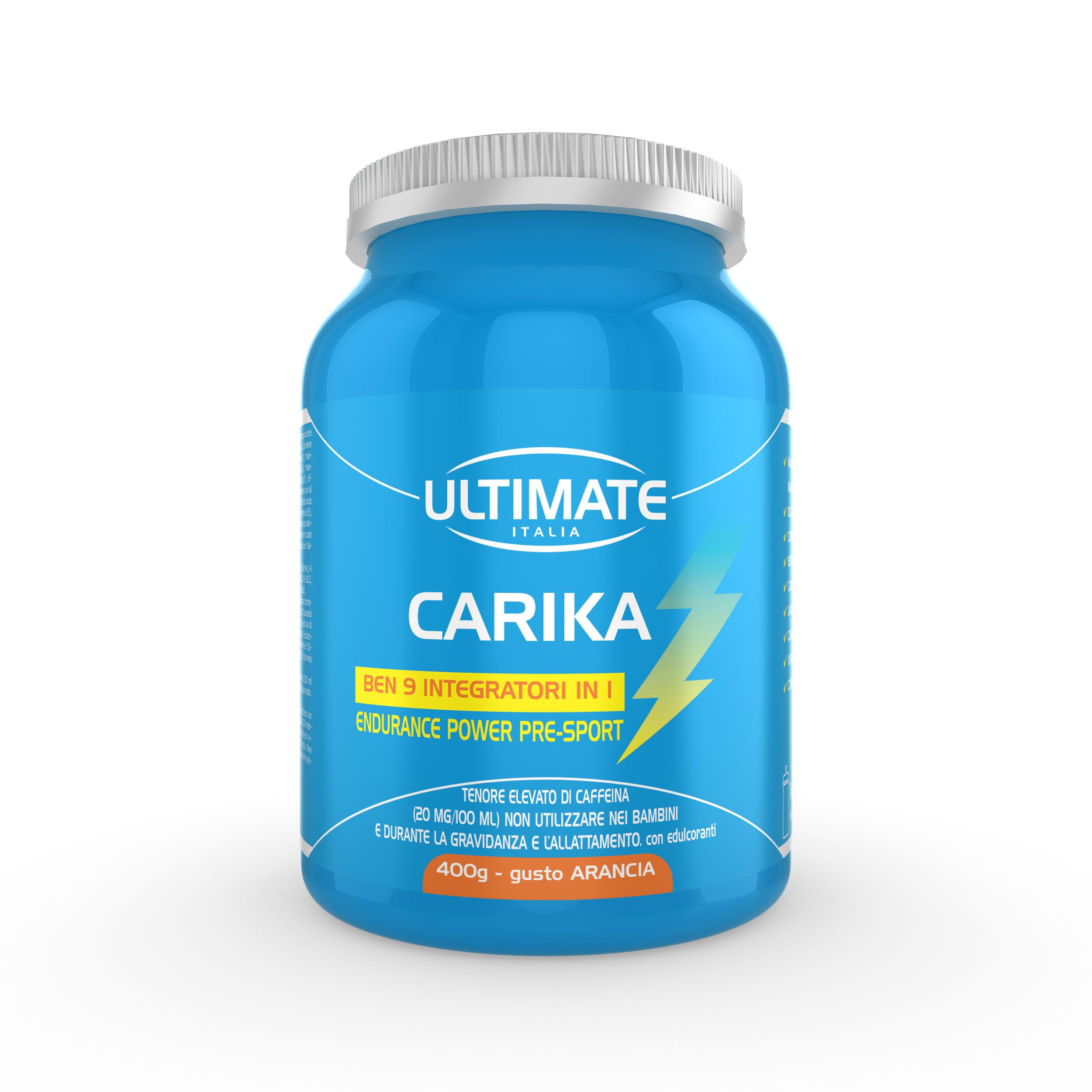 Ultimate Italia - Carika gusto Arancia - 400g - Pre Sport