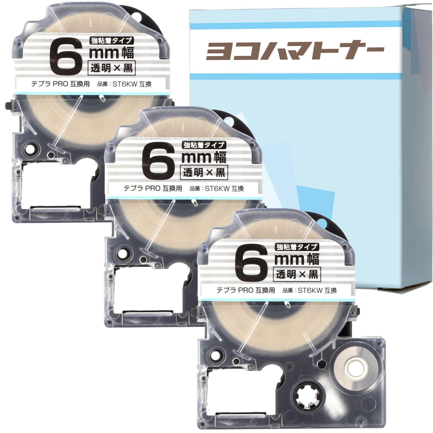 テプラプロ テプラ キングジム用 テプラPRO互換 強粘着 幅36mm 透明 テープ